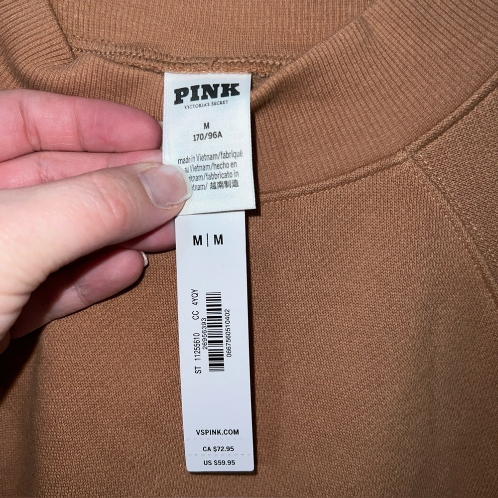 NWT PINK Ivy Fleece Mock Neck Sweatshirt Medium - Picture 5 of 8